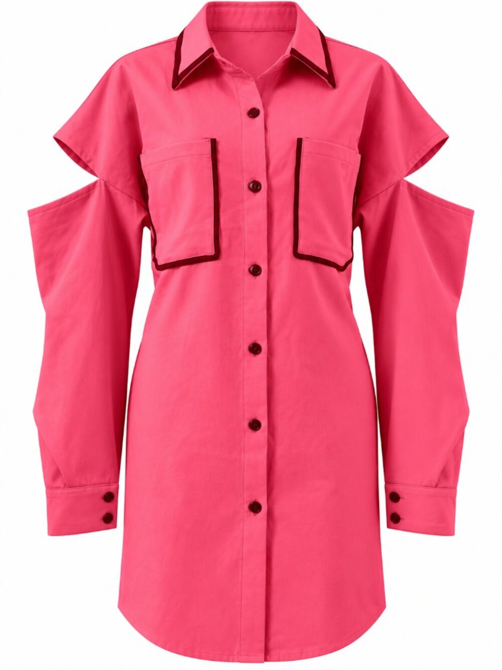 LaRose Pink Cutout Sleeve Trench Coat NWT Size 44 XL Y2K